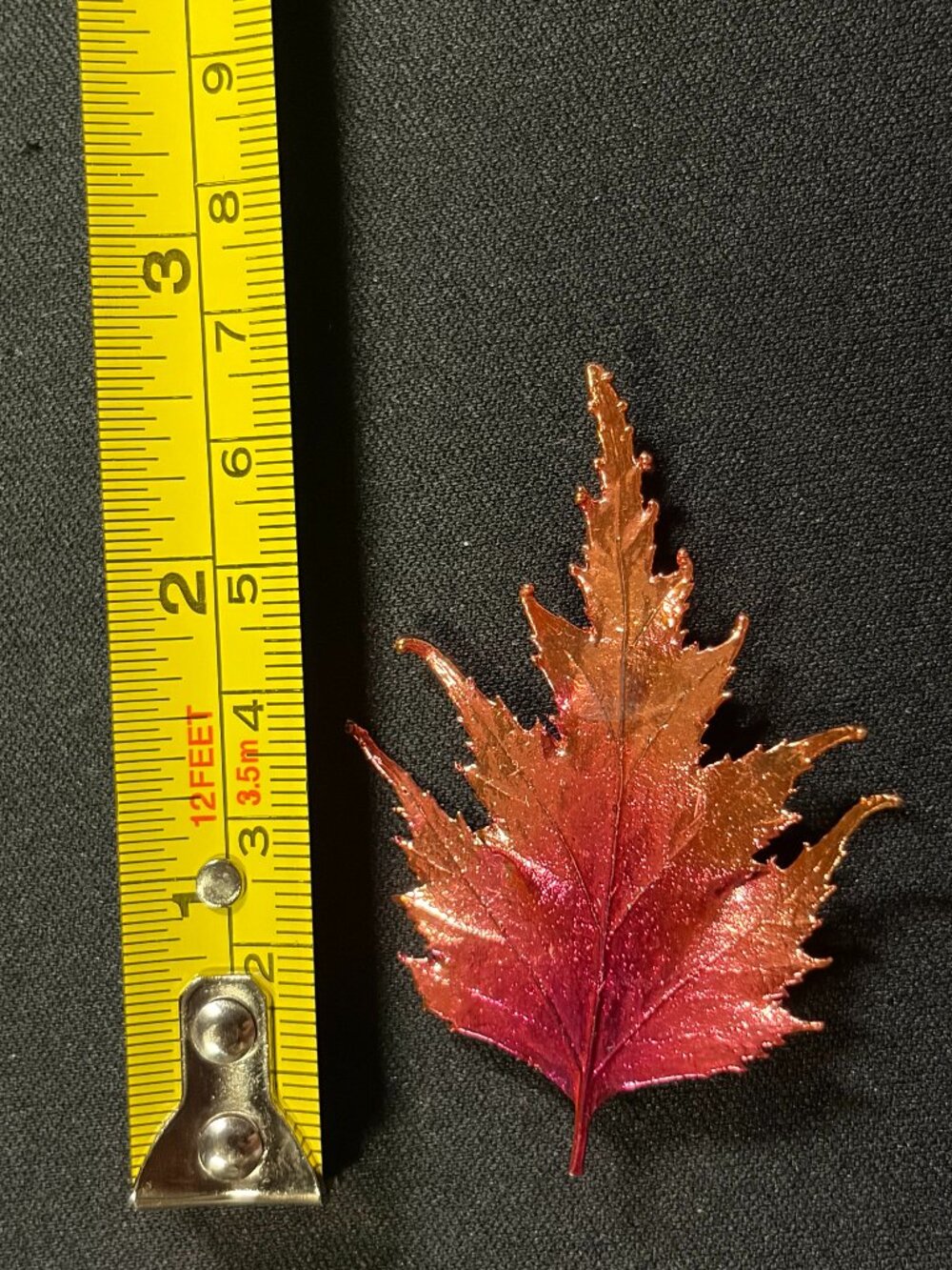 Vintage Leaf Brooch Copper Red Gold Tone Maple Leaf Fall Nature Pin